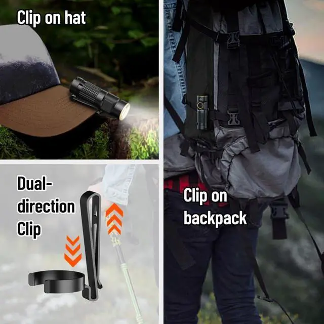 Alt view image 7 of 7 - NICRON 1200 Lumens EDC Flashlight with Magnet, Rechargeable Pocket Light Compact High Lumens Handheld Light, C1 Mini Flashlight 7 Modes for Outdoor Camping, Hiking (Black)