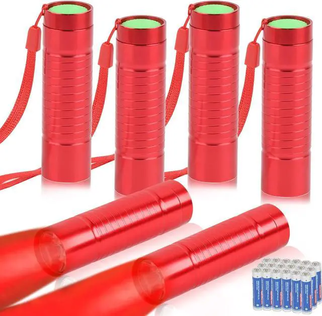 Main image of 6 Pack Red Light LED Flashlight Mini, Red Flashlight Red Torch for Astronomy, Aviation, Night Observation and Animal Observation