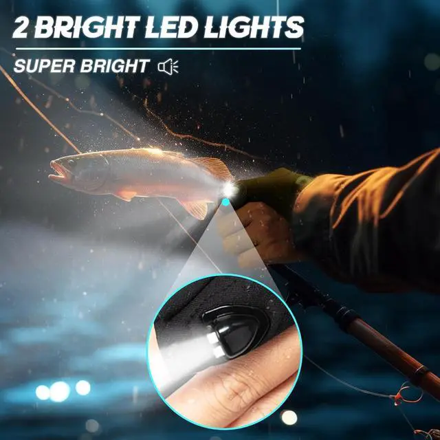 Alt view image 2 of 7 - ThxToms LED Flashlight Gloves for Men, Christmas Birthday Gift for Dad | Hands-free LED Gloves with Dual Bright Lights, Ideal Christmas Stocking Stuffer for Men, Dad, Husband, Camping and Repair Use