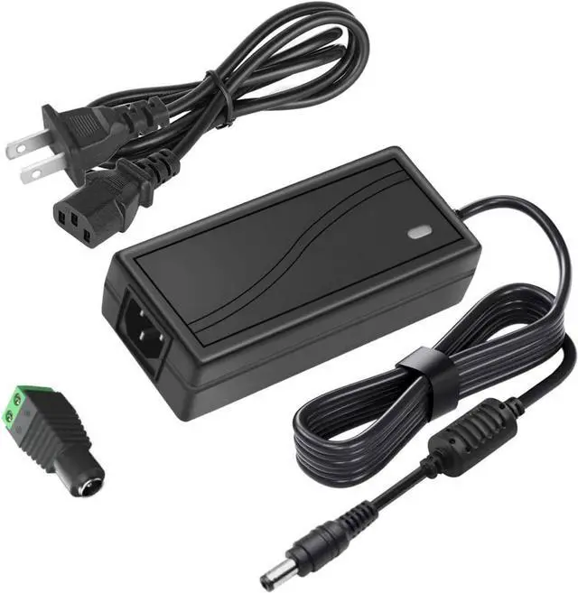 Main image of 12V 5A Power Supply 5 Amp AC/DC Adapter Converter Transformer 100-240v 50/60HZ 5.5x2.5mm DC Output Jack for LED Light Strips Security Camera System CCTV Routers