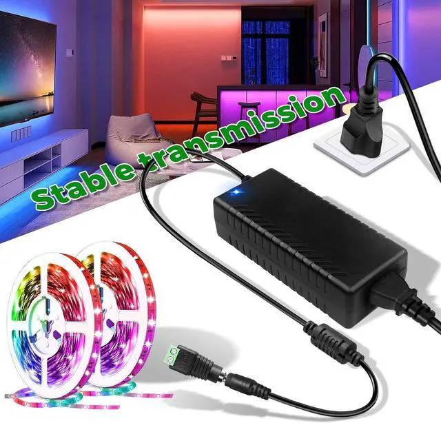 Alt view image 7 of 7 - 12V 8A Power Supply Adapter - AC 100-240V 50/60Hz to DC 12V 7.5A 8A (Max) Power Adapter 5.5x2.5mm 12 Volt Transformers 12V/8A Universal 96W for 5050 3528 LED Strip Light CCTV Cameras