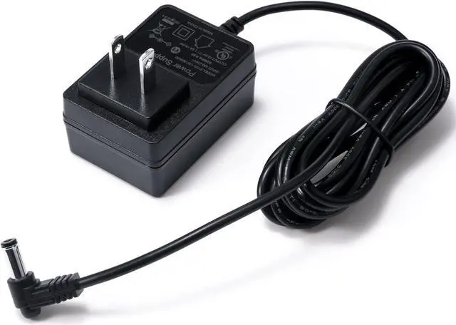 Main image of 6.5ft Cable 12V 2A Power Supply with 90 Degree Angle, 12V/2A 24W Wall Plug Charger AC Adapter 5.5mm x 2.1mm for LED Light Panel Light Strip Camera Monitor Router (200cm Cord)