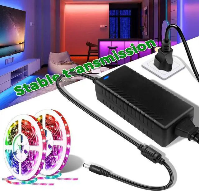 Alt view image 7 of 7 - 12V 7A Power Supply, AC 100-240V to DC 12V 7A Adapter, 5.5x2.5mm Barrel Connector, Compatible with LED Strip Lights, LCD Monitor, CCTV Cameras