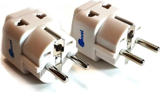 Main image of European Adapter, Travel Adapter 2 Pack European Power Adapter Schuko Plug Adapter,Universal Plug Adapter for Germany France Denmark Iceland Netherlands Finland Russia Greece Spain etc Tmvel