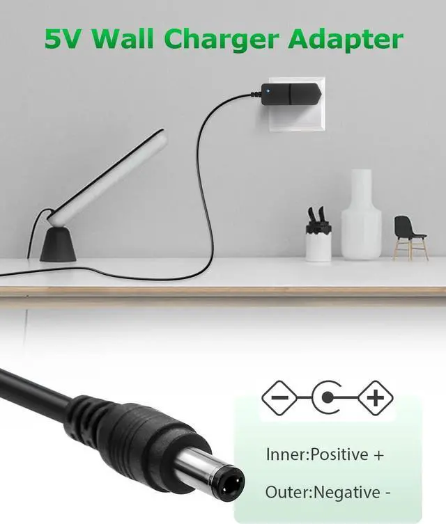 Alt view image 3 of 6 - 5V 2A Power Supply Adapter DC 5V 2000mA Power Cord AC/DC Charger AC 100V-240V to DC 5 Volt 1.5A 1Amp 0.5A for Security Camera Baby Monitor Graco Swing TV Box Raspberry Pi USB Type C (5 Pack)
