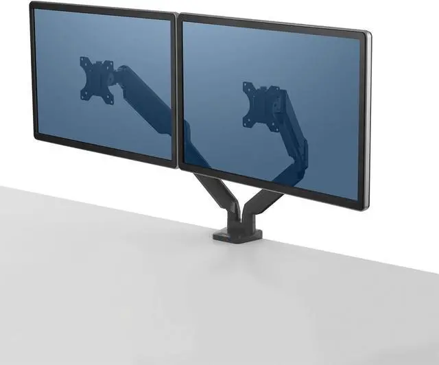 Alt view image 3 of 7 - Fellowes 8042501 Platinum Series Adjustable Computer Monitor Stand for 2 Monitors with Dual Monitor Arms, 32 Inch Monitor Capacity