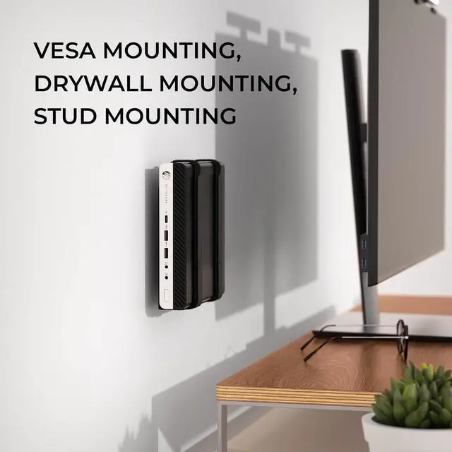 Alt view image 6 of 7 - HumanCentric Universal Wall and VESA Mount, Adjustable Strap for Small Computers, UPS Units, Cable Boxes, Modems and Other Electronic Devices, Mounts on The Wall or Back of a Computer Monitor