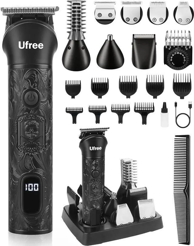Main image of Ufree Beard Trimmer for Men, Electric Razor Shavers, Cordless Hair Clippers, 7 in 1 Beard Grooming Kit for Mustache, Body, Nose and Facial, Gifts for Men