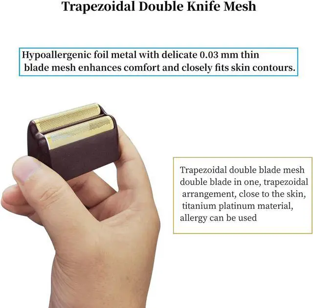 Alt view image 2 of 6 - 2 Pack Professional 5 Star Series Finale Shaver Replacement Foil and Cutter Bar Assembly Compatible with wahl Shaver Foil 7031-100, 7043-100 Super Close Shaving Replacement HeadsRed