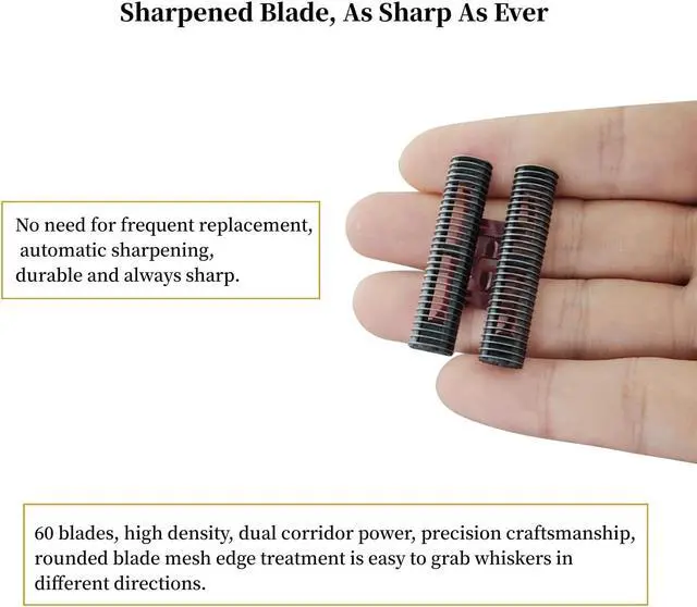 Alt view image 3 of 5 - 3 Pack Professional 5 Star Series Finale Shaver Replacement Foil and Cutter Bar Assembly Compatible with wahl Shaver Foil 7031-100, 7043-100 Super Close Shaving Replacement HeadsBlack
