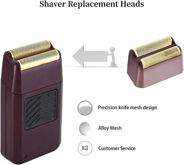 Alt view image 4 of 6 - 2 Pack Professional 5 Star Series Finale Shaver Replacement Foil and Cutter Bar Assembly Compatible with wahl Shaver Foil 7031-100, 7043-100 Super Close Shaving Replacement HeadsRed