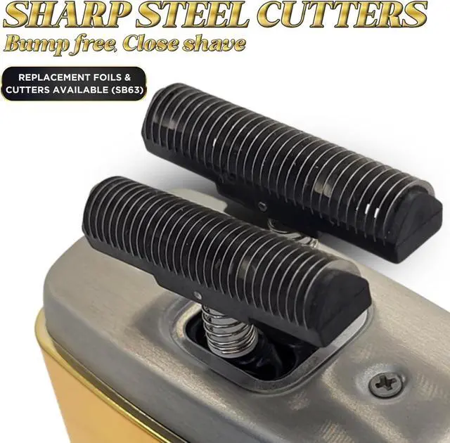 Alt view image 4 of 7 - Supreme Trimmer Crunch STF602  Waterproof Double Foil Shaver for Men | 150 Min Runtime, Wet/Dry Cordless & Corded Electric Razor | Hypoallergenic Foils for Face, Head & Stubble