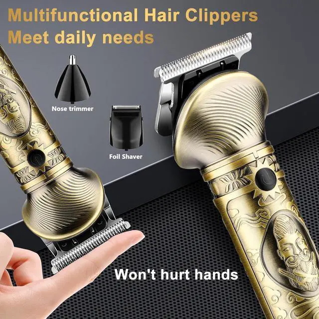 Alt view image 3 of 7 - GSKY Hair Clippers for Men Professional, Cordless Clippers for Hair Cutting, Mens Hair Clippers and Trimmer Kit for Barber with LED Display