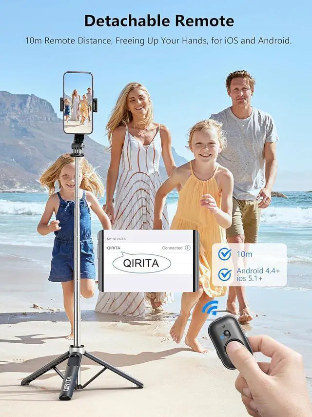 Alt view image 4 of 7 - Selfie Stick & Phone Tripod, All in 1 Selfie Stick with Remote, Phone Travel Tripod Stand for Video Recording, Live Streaming, Photograph, Group Photo, Vlog Compatible with All Cellphones