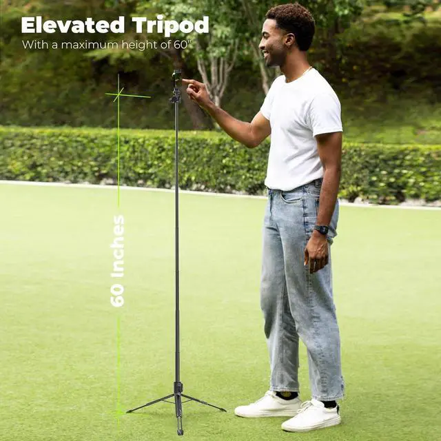Alt view image 3 of 6 - KraftGeek Vlogging Tripod for iPhone & Camera, 60 Phone Tripod Stand | 3 Cold Shoes, Phone & Camera Tripod, 1/4" Mount, 360° Ball Head, Extendable Legs, Remote for Video Recording & Vlogging