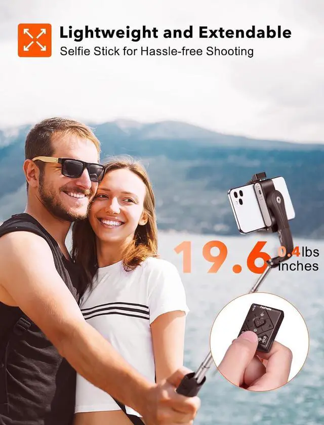 Alt view image 5 of 7 - hohem iSteady Q Gimbal Stabilizer for Smartphone, 1 Axis Selfie Stick Tripod with Face Tracking, 360° Rotation, 4 in 1 Portable Phone Tripod w/Extendable Stick for iPhone 14/Android Video Recording