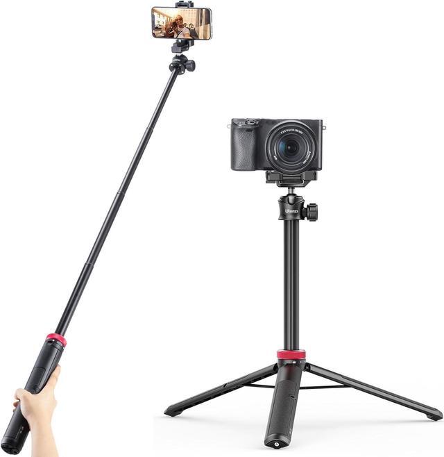 Alt view image 7 of 7 - ULANZI MT-44 Extendable Phone Tripod, 59" Selfie Stick Vlog Stand with 2 in 1 Phone Clip, 360° Ball Head Camera-Tripod for iPhone Sony Canon Action Camera, Lightweight for Travel