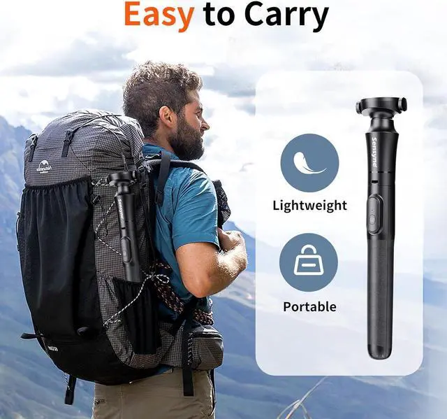 Alt view image 6 of 6 - Magstick Selfie Stick Tripod, All-in-One Phone Tripod with Magnetic Phone Holder and Detachable Wireless Remote, Compatible with MagSafe, All Cell Phones