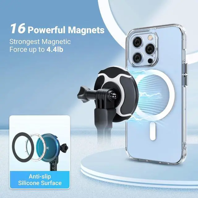 Alt view image 2 of 6 - Tripod for iPhone, Selfie Stick for iPhone with Remote, Phone Tripod for Recording,Compatible with All Cell Phone and Camera, A67P-C (52")