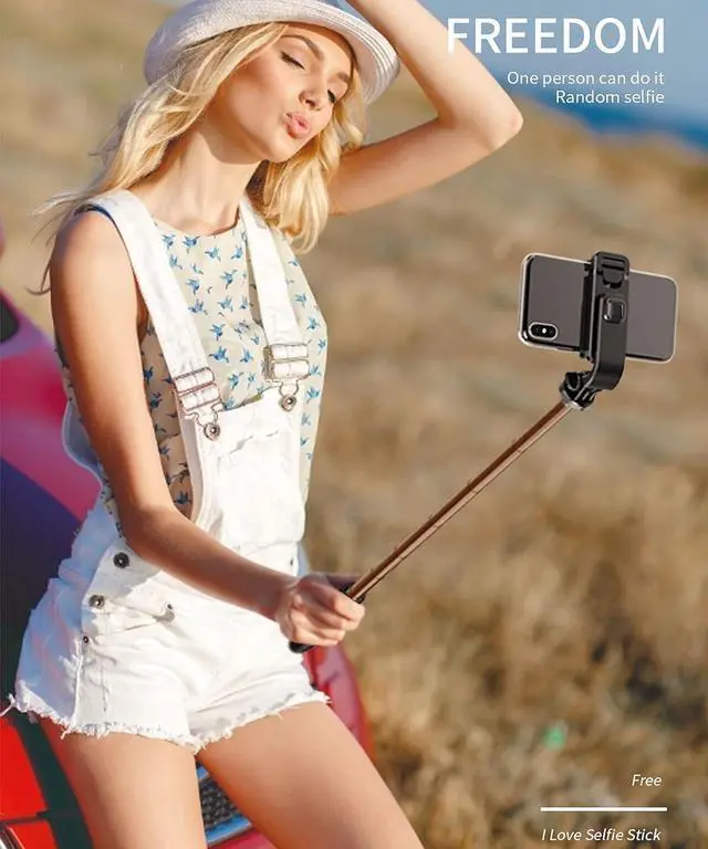 Alt view image 2 of 6 - Selfie Stick Tripod Extendable Phone Tripod Stand with Wireless Remote Portable Lightweight Video Recording Travel Tripod for Cell Phone Mount Holder Selfie Stick Compatible with iPhone Android iOS