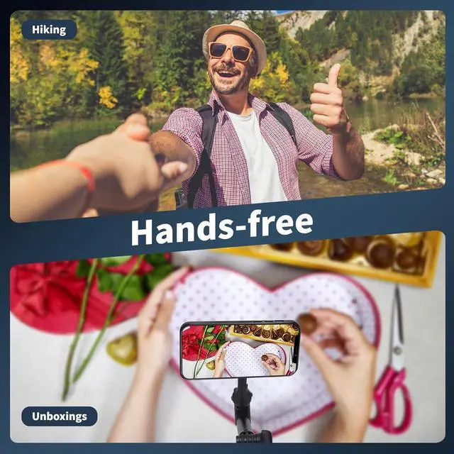 Alt view image 3 of 7 - Neck Phone Holder for POV/Vlog, 2025 New Longer Phone Chest Mount Tripod for Selfie Video Recording, Hand Free Magnetic Mount with Anti-Shake Chest Strap Fit for Magsafe iPhone 15 14 13 12 Series