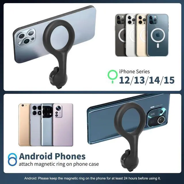 Alt view image 5 of 7 - Neck Phone Holder for POV/Vlog, 2025 New Longer Phone Chest Mount Tripod for Selfie Video Recording, Hand Free Magnetic Mount with Anti-Shake Chest Strap Fit for Magsafe iPhone 15 14 13 12 Series