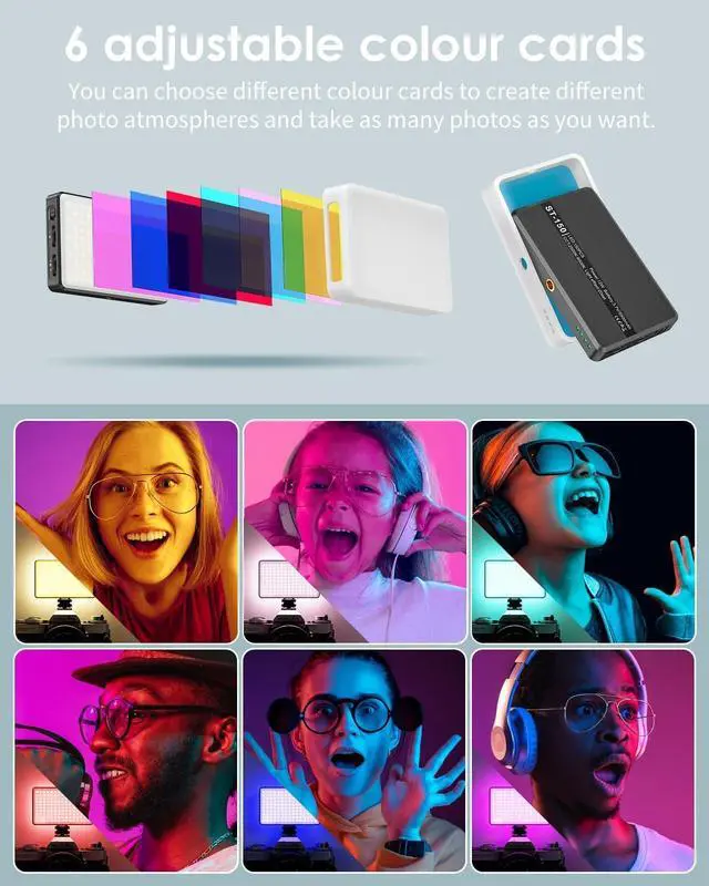 Alt view image 5 of 7 - 150 LED Phone Light, Selfie Light for iPhone/Phone/iPad/Camera, 5500Mah Rechargeable Portable Lights, 3 Lighting Adjustment Modes, Selfie Lights for Photography/TikTok/Vlog/Video