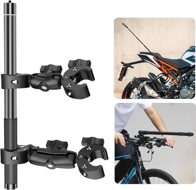 Main image of Motorcycle Bike Handlebar Double clamp Mount and 67Invisible Selfie Stick Insta 360 Motorcycle Mount Kit for X5/X4/X3/X2/XONE/GO2/3 Action Camera