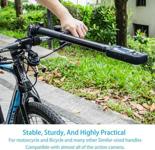 Alt view image 6 of 7 - Motorcycle Bike Handlebar Double clamp Mount and 67Invisible Selfie Stick Insta 360 Motorcycle Mount Kit for X5/X4/X3/X2/XONE/GO2/3 Action Camera