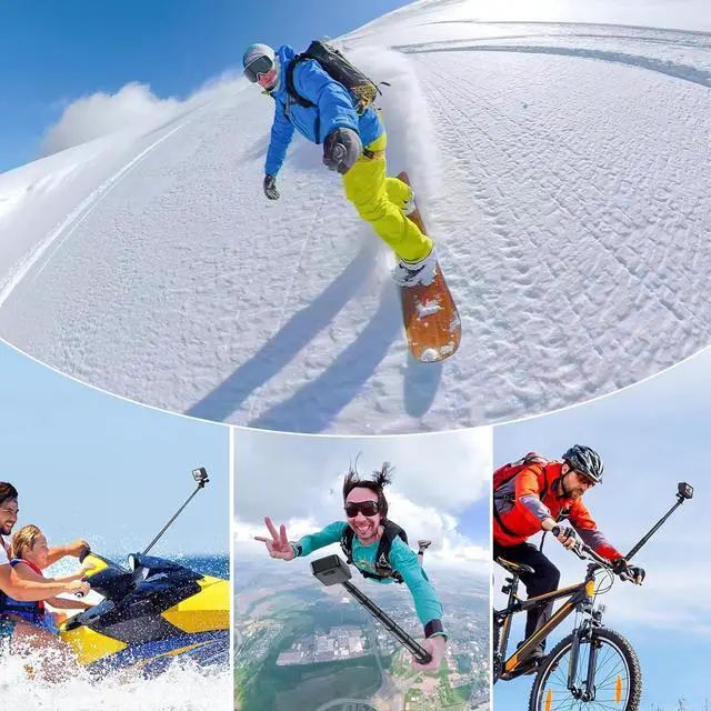 Alt view image 7 of 7 - ATUMTEK 60" Invisible Selfie Stick, 1/4" Extendable Monopod Pole, Solid and Compact Design for Insta360, for GoPro, DJI, Action Cameras (Buckle Mount for GoPro & DJI and Wrist Strap Included)