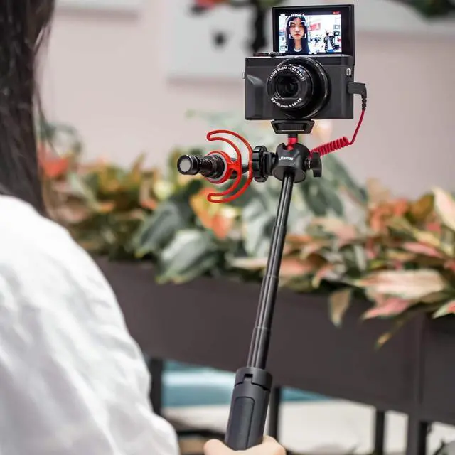 Alt view image 5 of 7 - Ulanzi MT-16 Camera Tripod Stand Holder, Mini Tabletop Tripod Selfie Stick with Cold Shoe, Compatible with iPhone 16 Canon G7X Mark III Sony ZV-1 RX100 Osmo Pocket3 Vlogging Filmmaking Live Streaming
