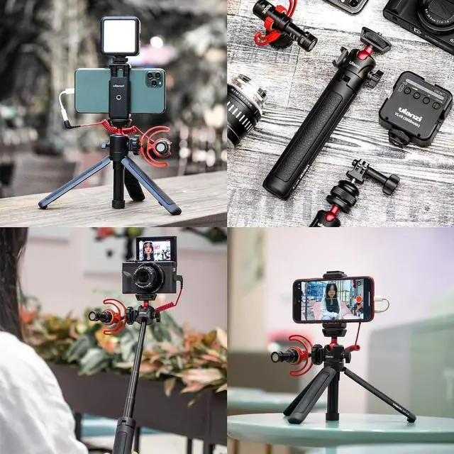 Alt view image 7 of 7 - Ulanzi MT-16 Camera Tripod Stand Holder, Mini Tabletop Tripod Selfie Stick with Cold Shoe, Compatible with iPhone 16 Canon G7X Mark III Sony ZV-1 RX100 Osmo Pocket3 Vlogging Filmmaking Live Streaming