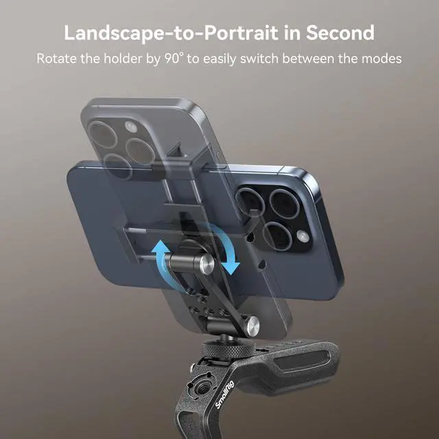 Alt view image 4 of 6 - SMALLRIG Metal Phone Support with Cold Shoe Mount, Universal Cell Phone Mount Adapter Support Free Adjustment Joints, Phone Tripod Mount for iPhone 15 14, for Samsung Galaxy etc. - 4382