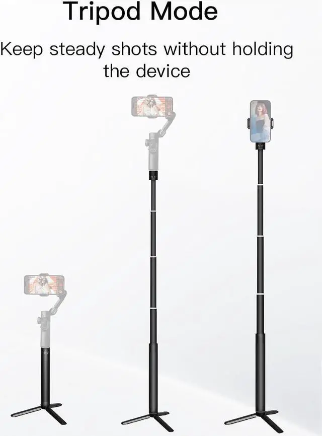 Alt view image 5 of 7 - Gimbal Extension Rod, 29" Extension Pole for DSLR Cameras, Adjustable Selfie Stick with 1/4 Screw Interface, Compatible with a Range of Handheld Gimbal and Other Universal Interface Devices