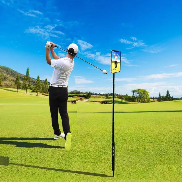 Alt view image 2 of 6 - Monopod and Tripod Selfie Stick to Record Golf Swing - Multi Functional Phone Holder with Magnetic and Phone Holder - Golf Training Aid - Compatible with All iPhone Android Phone