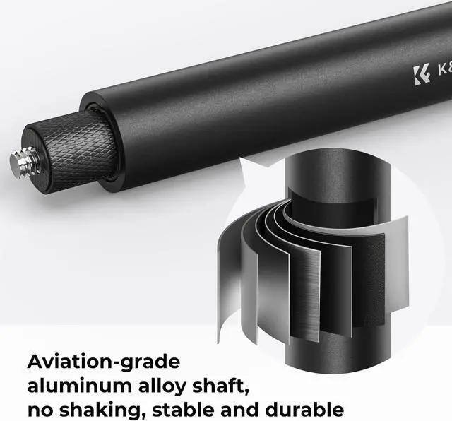 Alt view image 7 of 7 - K&F Concept 60 inch Invisible Selfie Stick, Extension Pole compatiable with Insta360 Sports Camera, GoPro, DJI OSMO Pocket 3, 1/4" Extended Monopod Pole with GoPro Adapter