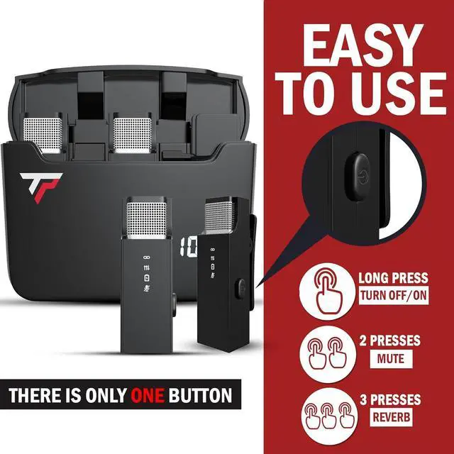 Alt view image 4 of 7 - Wireless Lavalier Microphone for iPhone - 2 Pack 2.4Ghz Mic, Audio w/Noise Canceling - Long Range Up to 175ft - Easy to Use for Video Recording, Podcast