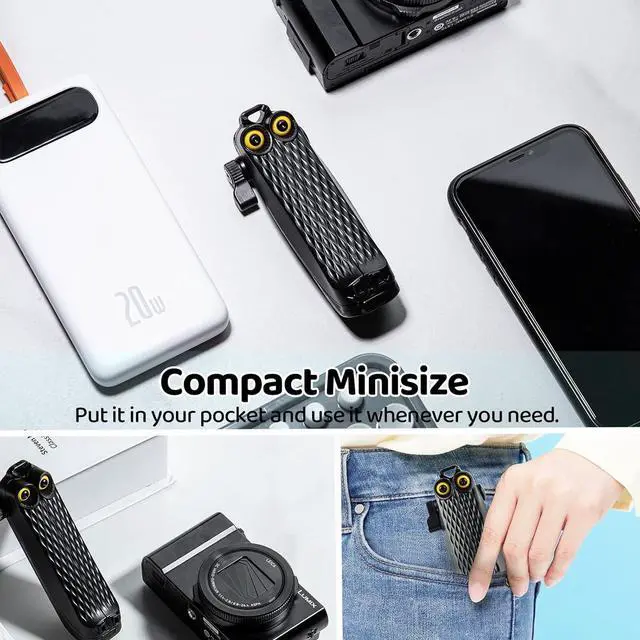Alt view image 4 of 6 - Phone Tripod Mini Tripod Tabletop Small Tripod Desktop Stand Compact Vlog Travel Selfie Stick Handle Grip for iPhone 13, Samsung Smartphone