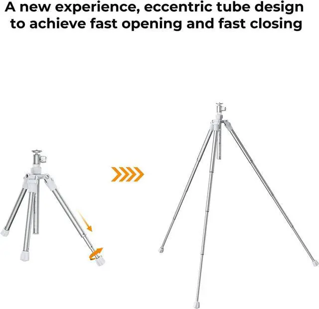 Alt view image 4 of 6 - K&F Concept 67''/170cm Cellphone Tripod, 2-in-1 Lightweight Compact Portable Selfie Stick with Phone Holder, DSLR Camera Tripod with Smartphone Remote E224A3+BH-18 Silver