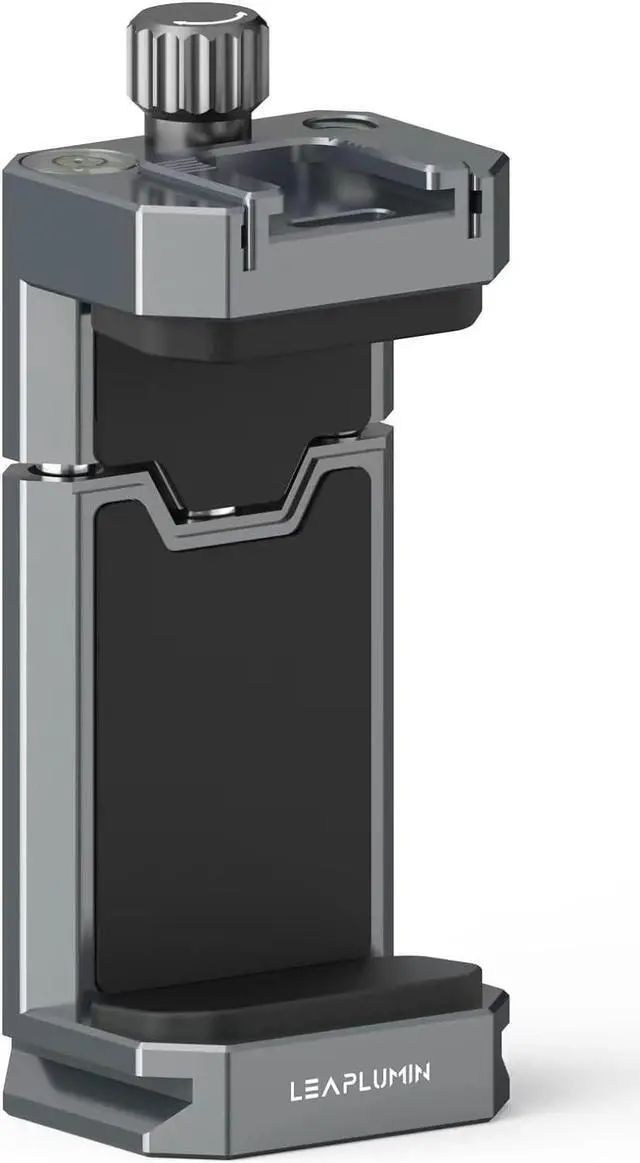 Main image of Aluminum Phone Mount for Tripod, Adjustable Phone Tripod Mount with Cold Shoe & Arca Swiss Quick Release Plate,Universal Adjustable Clamp Suitable for iPhone 14 pro/13 Pro/12/11/Samsung