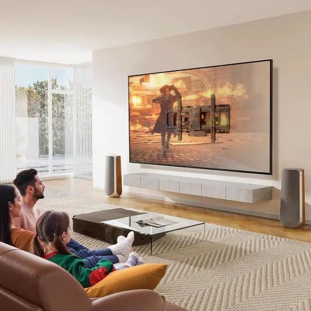 Alt view image 7 of 7 - Full Motion TV Wall Mount with Power Strip for 4290 Inch TVs up to 150 lbs Pre-Assembled TV Mount Has Smooth Swivel Tilt Extension Max VESA 600x400mm 12/16/24 Wood Studs PGLF11