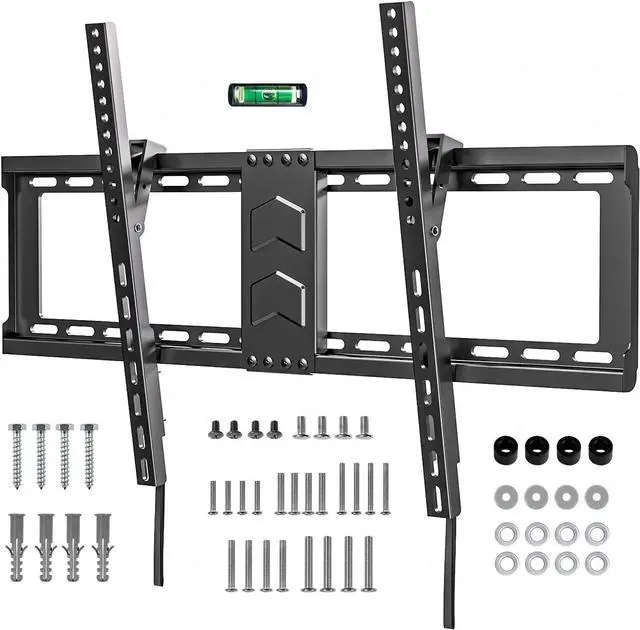 Main image of TV Wall Mount for Most 37-82 Inch Low Profile Tilt Wall Mount TV Bracket for Flat/Curved TVs with Max VESA 600x400mm Fits 16-24 Studs Up to 132 lbs Black