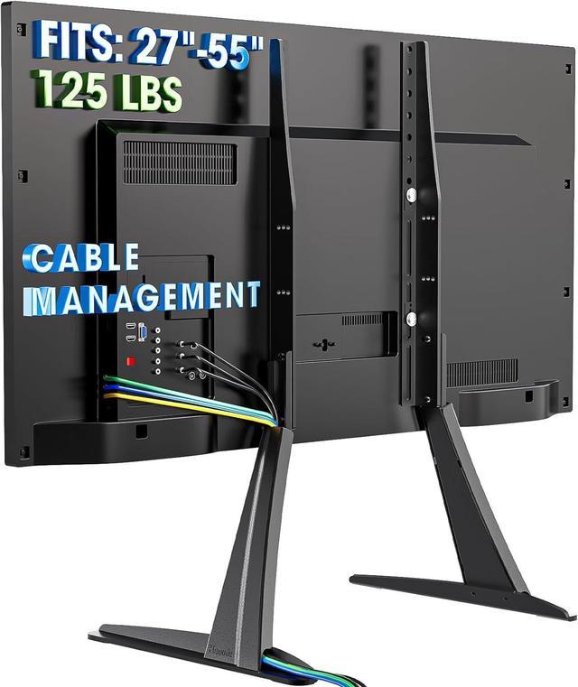 TV Stand with Power Outlet, hot Universal TV Mount Stand for 27-55 inch, TVs - Heigh