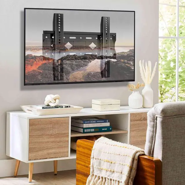 Alt view image 6 of 7 - Fixed TV Wall Mount for Most 32-68 Inch 4K,LED, LCD and Plasma TVs,TV Wall Bracket VESA Up to 400x400mm,Weight Capacity 99lbs,Low Profile Wall Mount tv Bracket 40 43 50 55 60 65 Inch