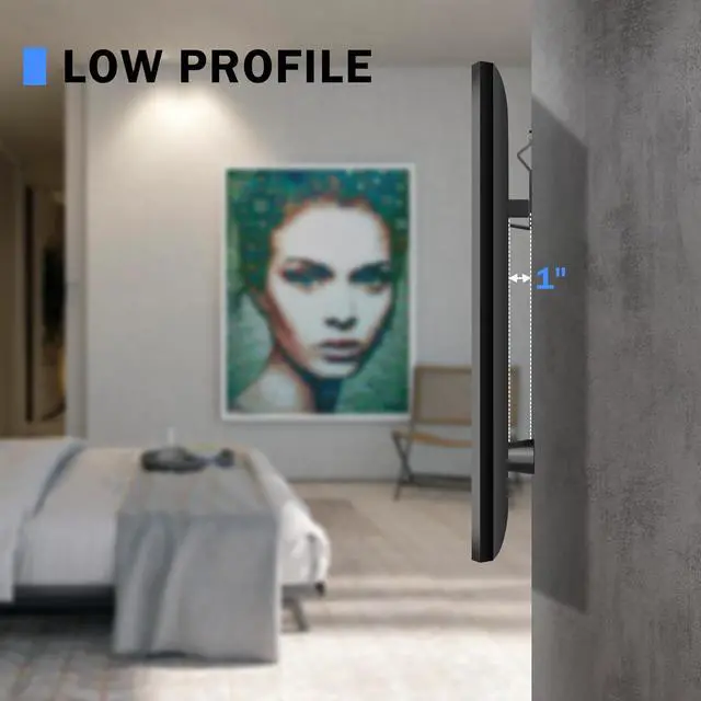 Alt view image 2 of 7 - No Stud TV Wall Mount Drywall Studless TV Hanger for Most 12-55 inch Flat Screen TVs Holds up to 100lbs No Drill Easy Install (MF81)