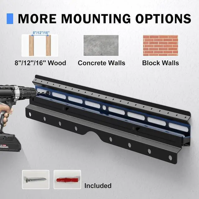 Alt view image 4 of 7 - No Stud TV Wall Mount Drywall Studless TV Hanger for Most 12-55 inch Flat Screen TVs Holds up to 100lbs No Drill Easy Install (MF81)