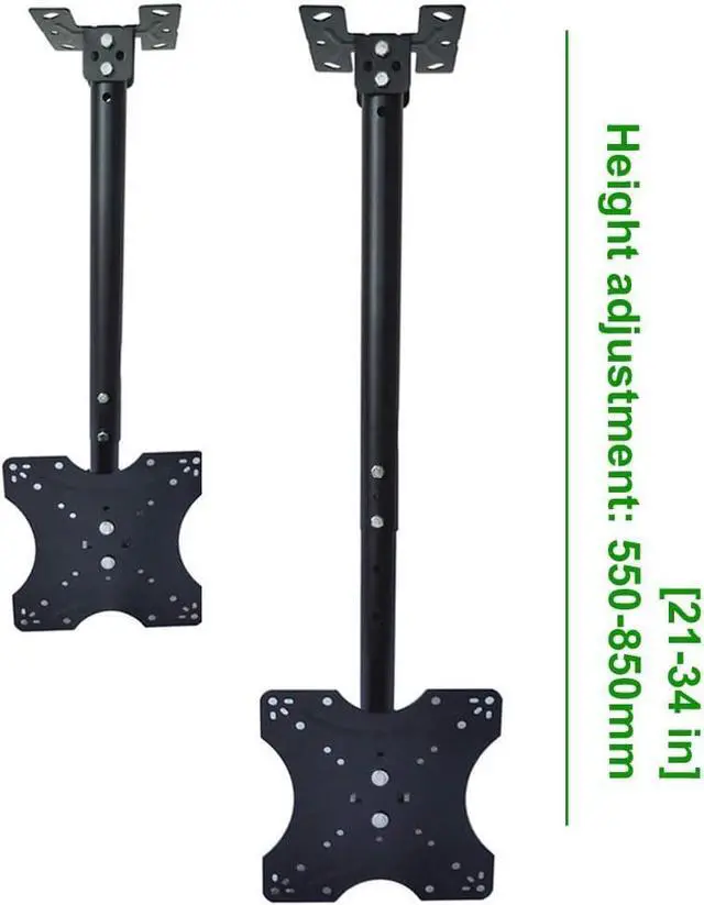 Alt view image 4 of 7 - Adjustable Ceiling TV Wall Mount Bracket Compatible with 14-42" Plasma LCD LED Monitor Flat Panel Screen Displays Tilt/ 360° Swivel
