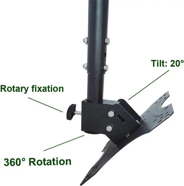 Alt view image 5 of 7 - Adjustable Ceiling TV Wall Mount Bracket Compatible with 14-42" Plasma LCD LED Monitor Flat Panel Screen Displays Tilt/ 360° Swivel