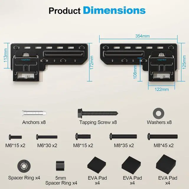 Alt view image 7 of 7 - Ultra Slim TV Wall Mount for 42 to 100 inch Flat & Frame TVs, Only 0.31 Low Profile Flat to Wall TV Mount, Micro Gap Wall Mount tv Bracket, Hold up to 176 lbs, Blends in Any Interior
