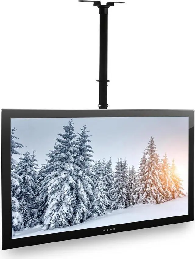Alt view image 2 of 7 - Mount-It! TV Ceiling Mount, Full Motion Height Adjustable Swivel Tilting Bracket for 42, 45, 47, 49, 50, 55, 60, 65, 70, 75, 80, 85, 90 Inch, TVs 220 Lbs Capacity